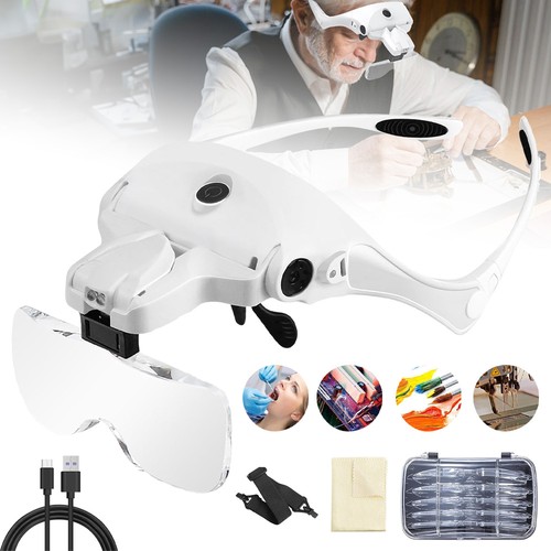 Magnifying glass headset led - headset, 2