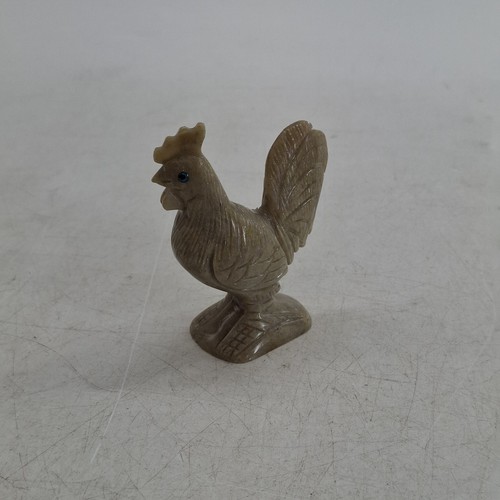 Hand carved soapstone - carved, rooster