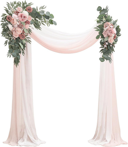 Arch flowers with drapes kit - flowers,