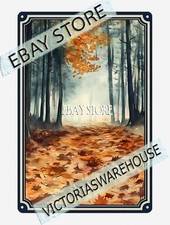 Leaf trail metal tin - metal,
