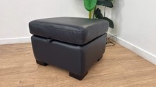 DFS Leather Storage Footstool