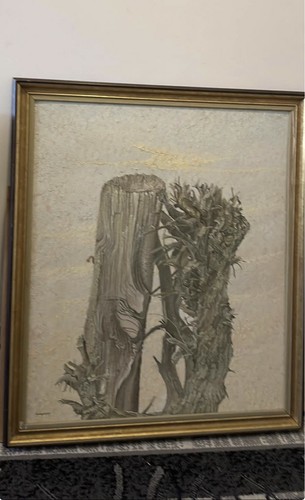 Large signed oil painting - signed,