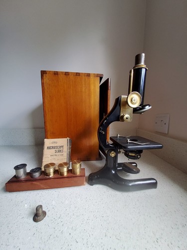 Vintage 1950s prior microscope - vintage,
