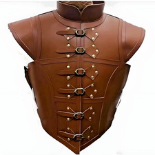 Medieval Leather Jerkin Armor Viking LARP Reenactment Costume Tunic chest