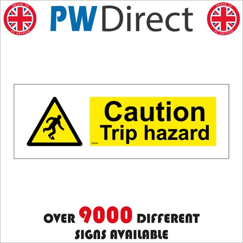 Sign caution trip hazard - sign,