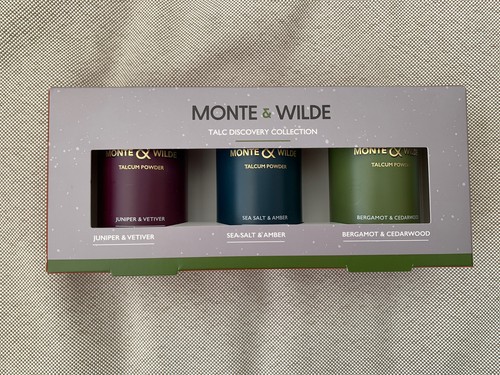 Monte wilde talcum powder 3x - &,