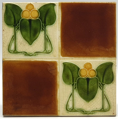 Antique fireplace tile - antique,