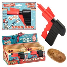 Retro Spud Gun Stocking Filler KidsToy Shoots Potato Pellets🇬🇧Based