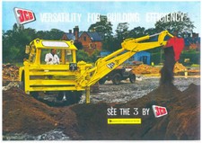 Vintage JCB 3 Digger Backhoe Tractor Poster Brochure RARE (A3)