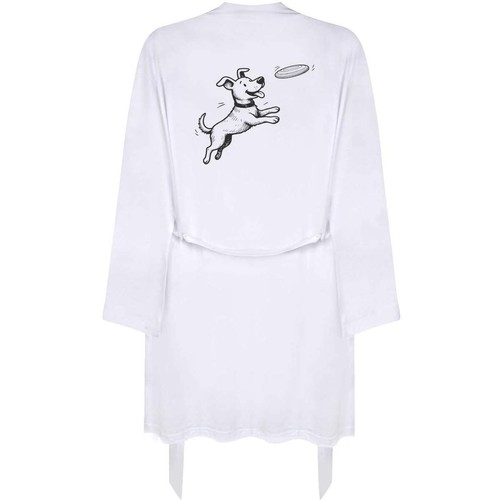 Jumping dog dressing gown - 'jumping, dog'