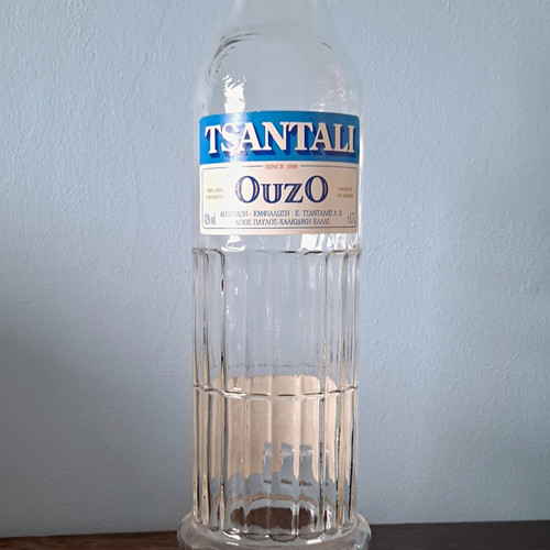 Tsantali ouzo empty glass - ouzo,