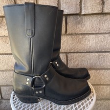 Vtg Sears Black Leather Square