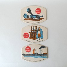 Wiel's Beer Mats. 3 Vintage
