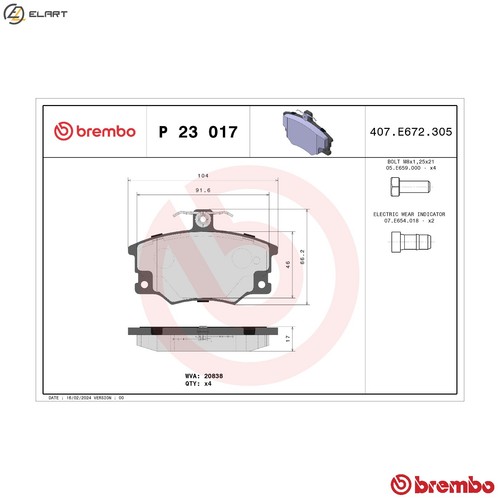 Brake pad set disc - brake,