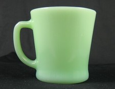 ANCHOR HOCKING FIRE KING - JADEITE D HANDLE MUG COFFEE CUP