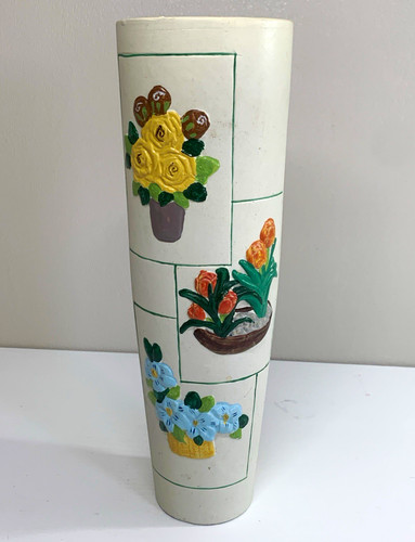 Tall ceramic vase raised - , 3d