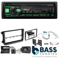 Alpine UTE-201BT Bluetooth AUX USB FM/AM + Fitting Kit for VW Beetle 2015-19