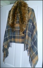 LAURA ASHLEY CAPE WITH GORGEOUS COLLAR - FREE SIZE