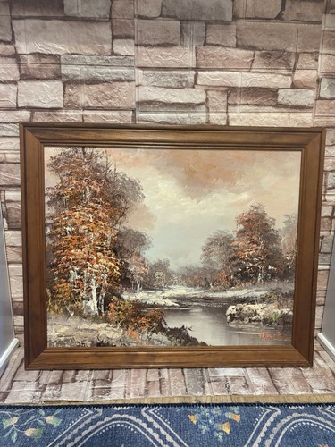 Framed allen vickers oil - vickers,