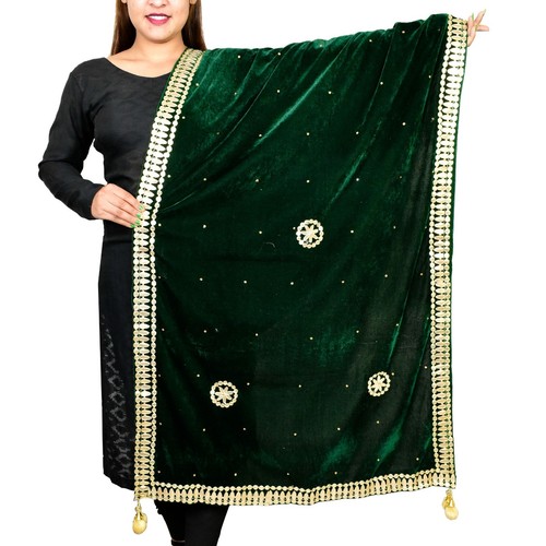 Velvet dupatta golden - dupatta,