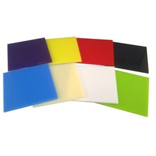 Coloured Perspex® Acrylic Plastic Sheet Craft & Schools / 3mm Thick Pack of 8 