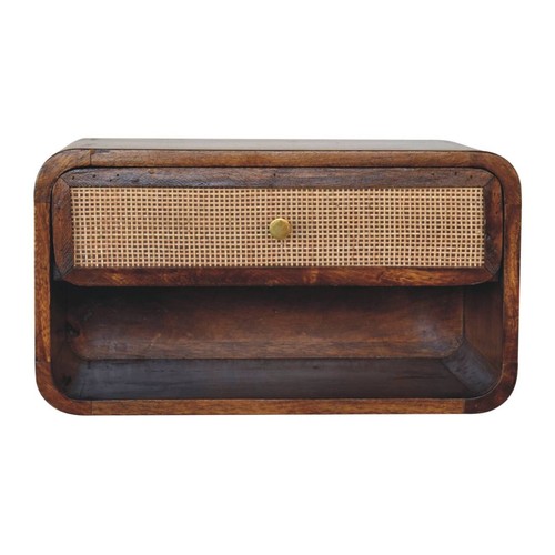 Floating bedside table rattan - bedside,