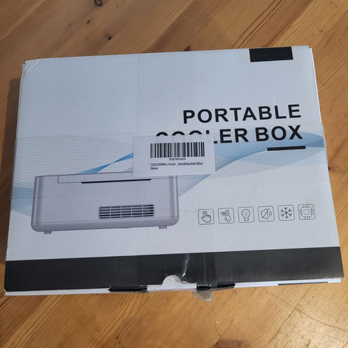 Portable cooler box white - portable,