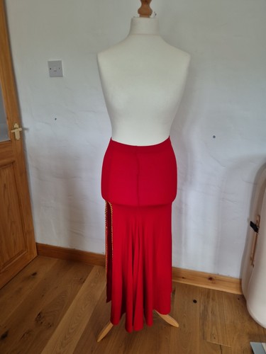 Red tulip mermaid skirt - skirt, with