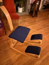 Stokke Original Varier Variable Balans Kneeling Office Chair Beech/ Grey Fabric