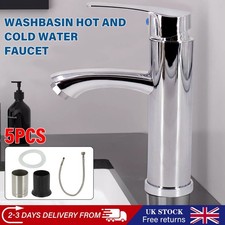 Bathroom Single Lever Taps Modern Chrome Bath Mono Wash Basin Sink Mixer Tap New