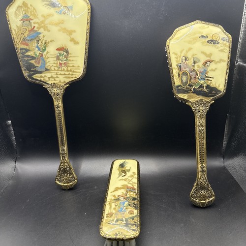 Vintage brass filigree vanity - vintage,