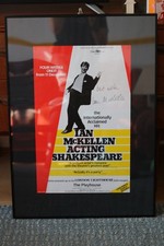 Ian McKellen Acting Shakespeare the Playhouse Theatre Poster SIGNED And FRAMED