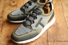 Tod's Green Black Grey Canvas