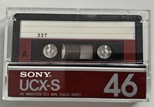 Sony UCX-S 46 Type II Chrome Position Audio Cassette Tape 1982 Blank Used Japan 