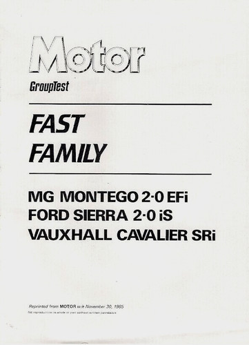 Montego efi road test - road,