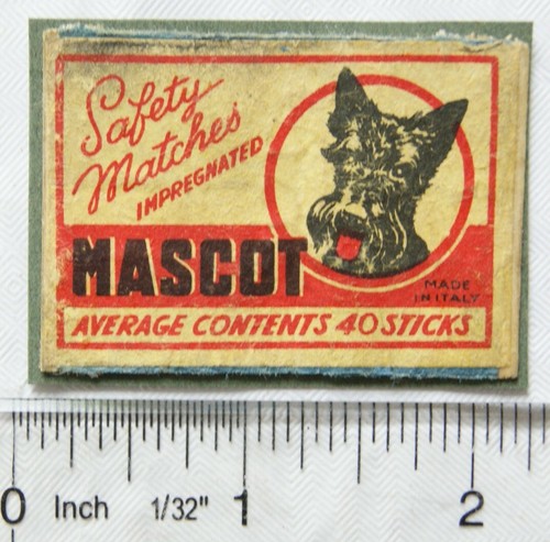 Old matchbox front mascot - front,