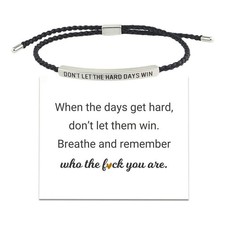 DON'T LET THE HARD DAYS WIN Motivational Tube Bracelet