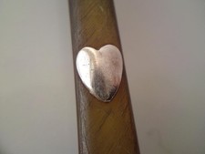 Antique Scottish silver heart motif horn spoon with finial