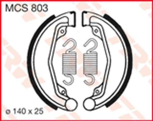 Mcs803 brake shoes 140x25 - mcs803,