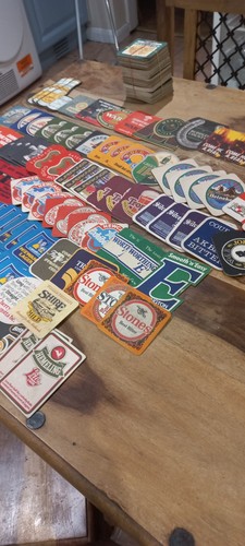 Job lot 200 beer mats - lot,