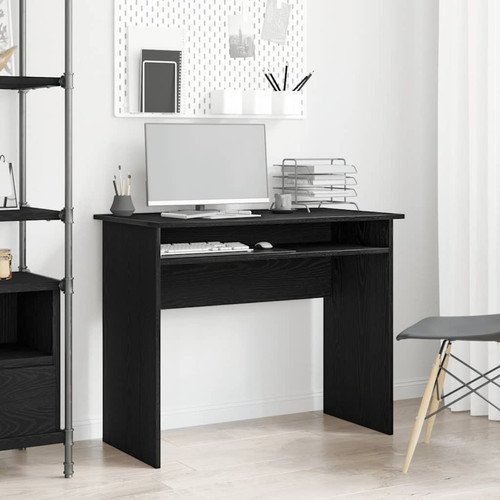 Desk black oak 90x50x74cm - black,