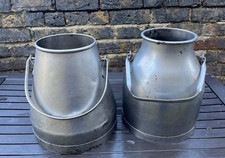 MILK CHURNS STAINLESS STEEL BUCKET GARDEN PLANTERS 5 GALLON - HEAVY DUTY - 8kgs