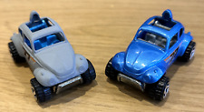 Two rare 1983 Hot Wheels Baja Bug VW Beetle 77 Blue and Matt Grey