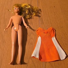 Vintage 1960s Barbie Sister Skipper Doll with Period Dress 