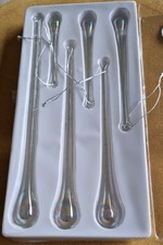 Vintage 1990's Set of 6 Glass Iridescent Icicle Ornaments Christmas  Tree Lovely