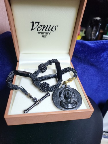 Antique victorian whitby jet - antique,
