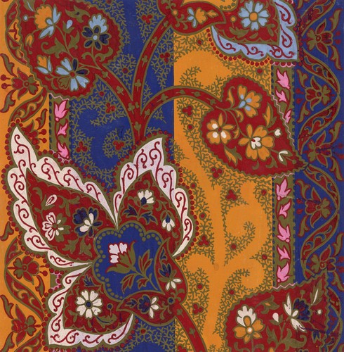 Antique french textile design - antique,