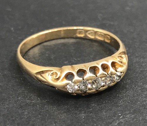 Antique 18ct gold - , diamond