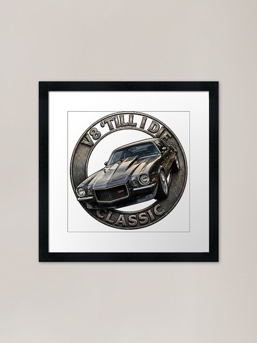 Classic muscle car - v8, artwork
