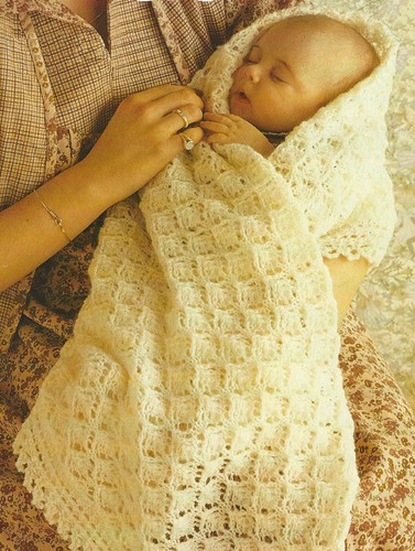 Baby shawl with frilled - shawl, border